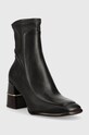 Кожени боти Tory Burch Multi Logo 142203.006 черен AA00