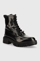 Kožené workery HUGO Axel 50480971.001 černá AW22