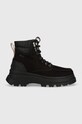 BOSS bocanci de piele Foster cu snur negru 50481078.001