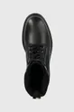 čierna Kožené členkové topánky BOSS