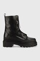 Pinko cizme de piele Timo neizolat negru 1H213E.A076.Z99