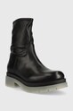 Pinko cizme de piele Prezzemolo 1H213M.A07A.Z99 negru AW22