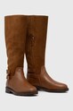 Lauren Ralph Lauren kozaki skórzane Emelie 802875299002.200 brązowy AW22