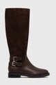 Lauren Ralph Lauren csizma velúrból Burncalf Emelie nem szigetelt barna 802875299003.200