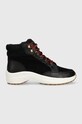 Kožne gležnjače Lauren Ralph Lauren Wpsuede zrnata koža crna 802875308002.001
