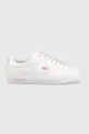 λευκό Δερμάτινα αθλητικά παπούτσια Lacoste Powercourt Γυναικεία
