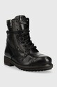 Pepe Jeans botki skórzane PLS50475.999 czarny AW22