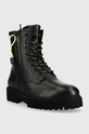 Pepe Jeans cizme de piele Trucker Laces W PLS50451.999 negru AW22