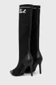 Elegantni škornji Karl Lagerfeld Pandara  Zunanjost: Tekstilni material, Naravno usnje Notranjost: Tekstilni material, Naravno usnje Podplat: Sintetični material