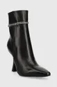 Kožené členkové topánky Karl Lagerfeld Verona čierna
