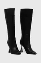 Δερμάτινες μπότες Karl Lagerfeld DEBUT μαύρο