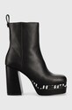 Karl Lagerfeld cizme de piele Strada peste 8 cm negru KL30144.000