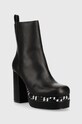 Karl Lagerfeld cizme de piele Strada KL30144.000 negru AW22