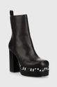 Kožené kotníkové boty Karl Lagerfeld Strada černá