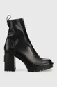 čierna Kožené členkové topánky Karl Lagerfeld VOYAGE Dámsky