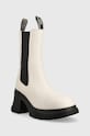 Kožené kotníkové boty Karl Lagerfeld Bridger KL42260.011 bílá AW22