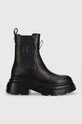 Karl Lagerfeld ghete chelsea de piele Danton neizolat negru KL45065.000
