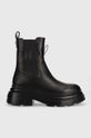 černá Kožené kotníkové boty Karl Lagerfeld Danton Dámský