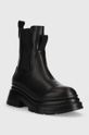 Kožené kotníkové boty Karl Lagerfeld Danton černá