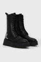Kožené členkové topánky Karl Lagerfeld ZEPHYR KL42475.000 čierna AW22