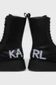 czarny Karl Lagerfeld botki skórzane ZEPHYR ZEPHYR
