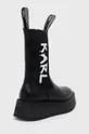 Δερμάτινες μπότες τσέλσι Karl Lagerfeld Zephyr μαύρο