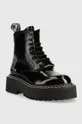 Usnjeni nizki škornji Karl Lagerfeld Patrol Ii črna