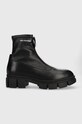 Шкіряні черевики Karl Lagerfeld Aria без утеплення чорний KL43260.000
