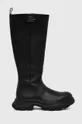 crna Kožne čizme Karl Lagerfeld Luna Ii Ženski