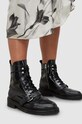 Obuwie AllSaints workery skórzane Donita WF802P czarny