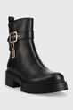Кожаные полусапожки Coach Lacey Leather Bootie CB995.BLK чёрный AW22