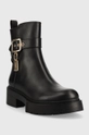 Шкіряні черевики Coach Lacey Leather Bootie чорний