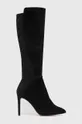 črna Elegantni škornji iz semiša Aldo Sophialaan Ženski