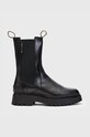 AllSaints ghete chelsea de piele neizolat negru WF582X