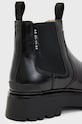 Kožené kotníkové boty AllSaints černá WF580X