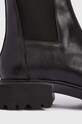 Kožené kotníkové boty AllSaints černá WF090Y