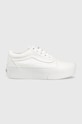 Ниски Кецове Vans Old Skool Stackform платформа бял VN0A7Q5MW001