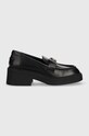 Furla Mokasyny skórzane College platforma czarny YF58FCG.WU0000.O6000