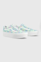 multicolor Vans tenisówki Old Skool Stackform Checkerboard Floral Damski