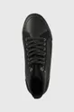 fekete Tommy Hilfiger bőr sneaker MODERN VULC LEATHER
