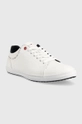 Tommy Hilfiger tenisówki skórzane CORE LEATHER VULC DE biały