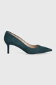 HUGO szpilki zamszowe Ines 5-8 cm zielony 50480738.344
