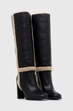 BOSS stivali in pelle Scarlet 50481487.001 nero AW22