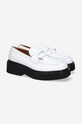Marni mocasini de piele Moccasin Shoe MOMS003904.P3731 alb