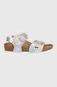 srebrny Birkenstock sandały dziecięce Dziewczęcy