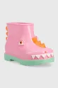 Дитячі гумові чоботи Melissa Rain Boot + Fabula Bb рожевий