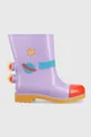 фіолетовий Дитячі гумові чоботи Melissa Rain Boot + Fabula Inf Для дівчаток