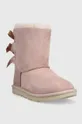 Dječje cipele za snijeg od brušene kože UGG Bailey Bow Ii roza