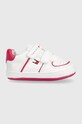 Dětské boty Tommy Hilfiger imitace kůže bílá T0A4.32285.