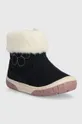 Detské zimné semišové topánky Geox Omar tmavomodrá